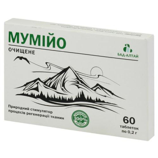 Мумие очищенное таблетки 0.2 г №60 (Арония Фарм)